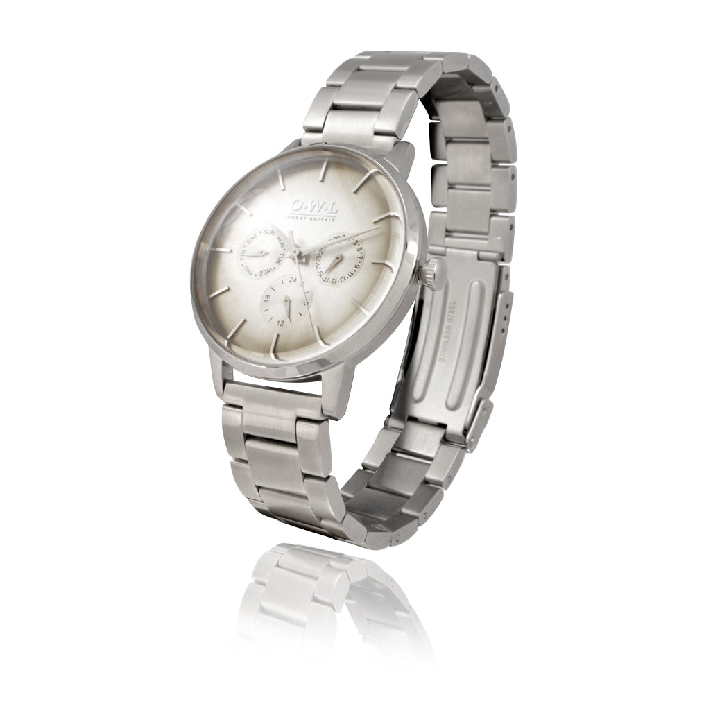 PEMBREY SILVER BRACELET CHRONOGRAPH WATCH