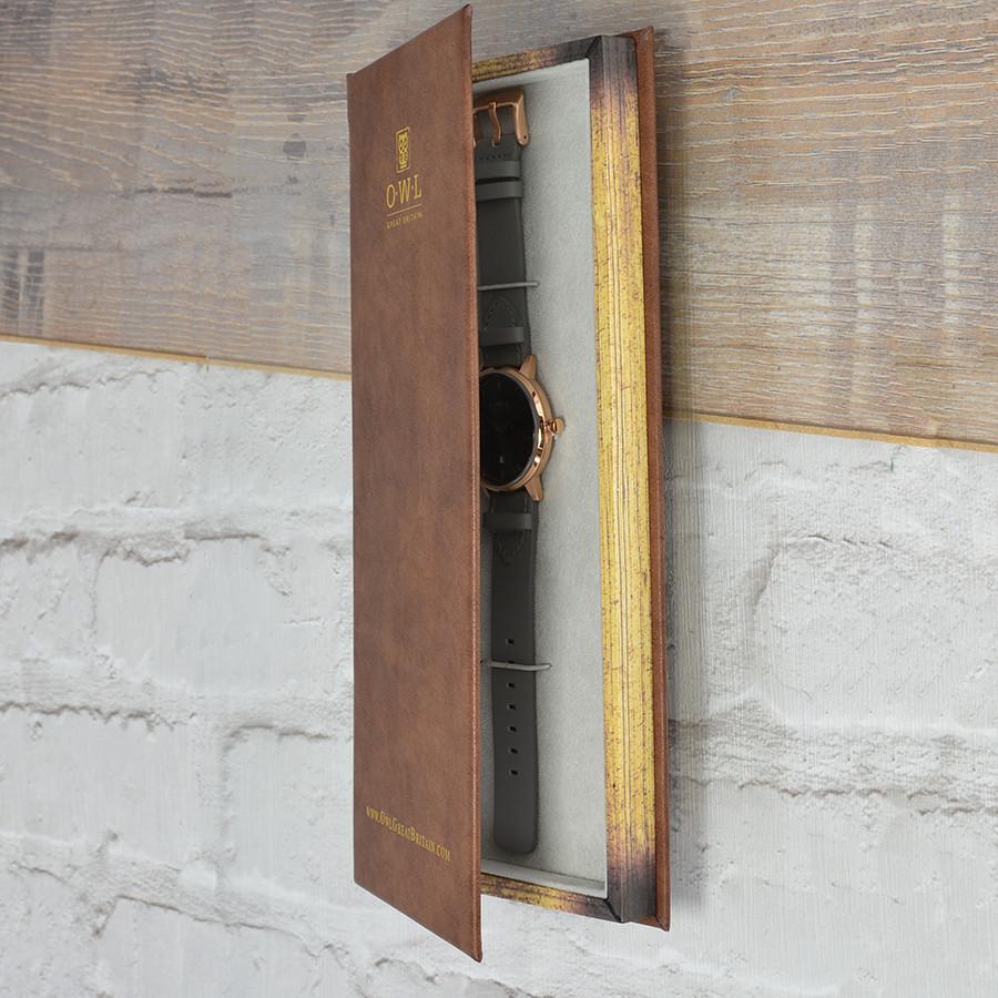 ASCOT CHOCOLATE AND NUDE LEATHER LADIES WATCH - OWL watches